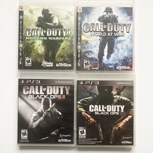 Activision Call of Duty PS3 Bundle Modern Warfare World at War Black Ops 1 & 2